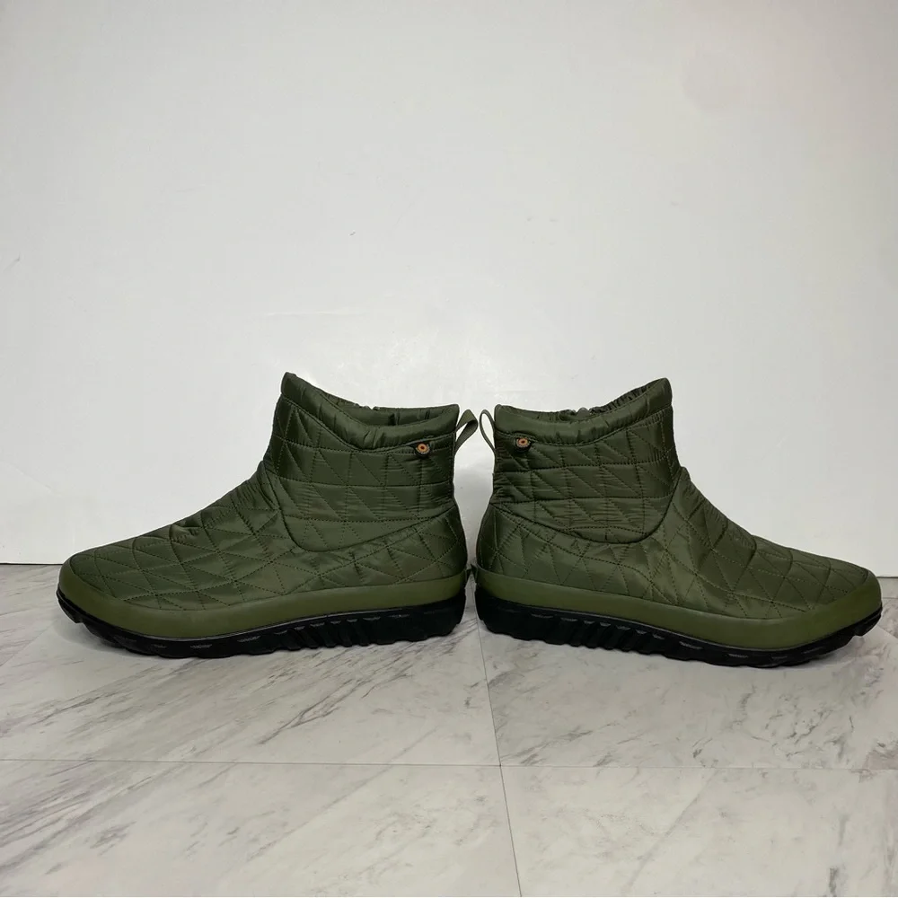 Bogs Snowday II Short Green Puffer Boot 10